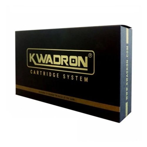 Schwarze Kwadron Verpackung mit goldener Schrift auf weißem Hintergrund