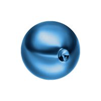 Dunkelblaue Titan Clip In Kugel 4,0 mm auf weißem Hintergrund