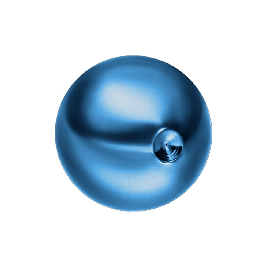 Dunkelblaue Titan Clip In Kugel 4,0 mm auf weißem Hintergrund