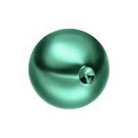 Dunkelgrüne Clip In Kugel aus Titan, 5,0 mm Größe, auf weißem Hintergrund