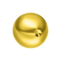 Gelbe Titan Clip In Kugel auf weißem Hintergrund, Größe 5,0 mm