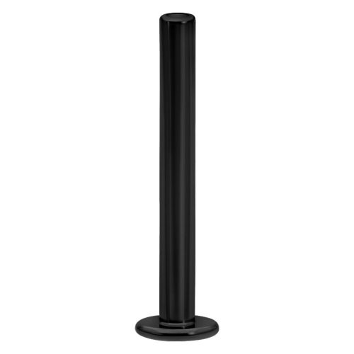 Schwarzes Titan-Labret mit Push Fit, 1,2 mm Stärke, 8,0 mm Länge auf weißem Hintergrund