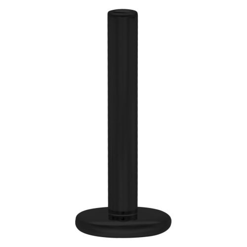 Schwarzer Titan Labret mit Push Fit, 1,0 mm Stärke, 5,0 mm Länge auf weißem Hintergrund