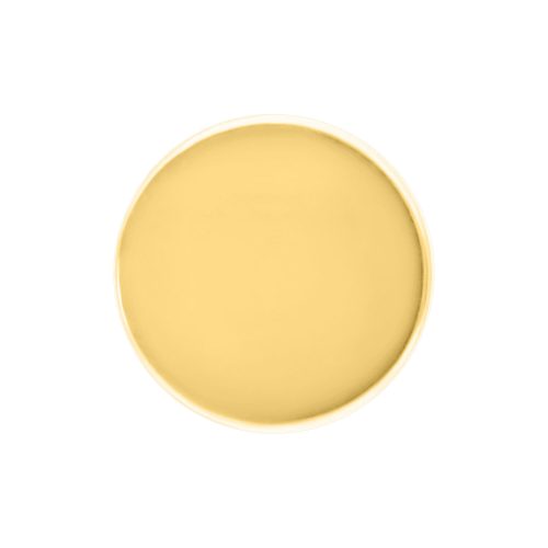 Runder goldener Push Fit Disc Aufsatz aus Titan auf weißem Hintergrund