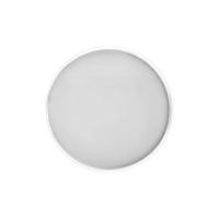 Runder silberner Push Fit Disc Aufsatz aus Titan auf weißem Hintergrund
