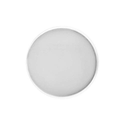 Runder silberner Push Fit Disc Aufsatz aus Titan auf weißem Hintergrund