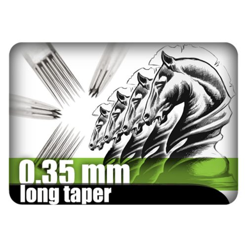 Kwadron Round Liner Tattoonadel 0.35 mm, vier Schachpferde Design