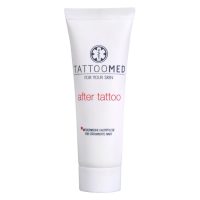 Weiße Tube TattooMed® after tattoo 25 ml auf weißem Hintergrund