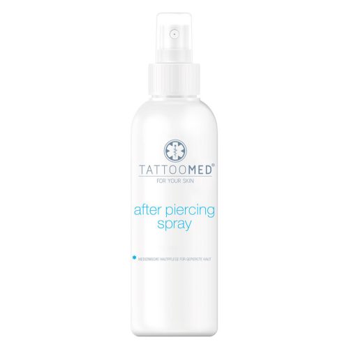 Weißes TattooMed® After Piercing Spray 75ml auf weißem Hintergrund