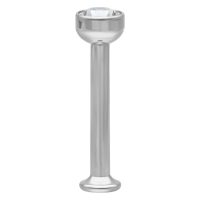 Silbernes Mini Titan Labret mit klarem Kristall auf weißem Hintergrund