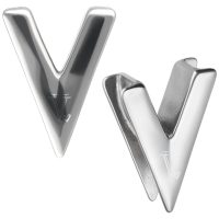 Silberne Verena Venus V Earsaddles auf weißem Hintergrund