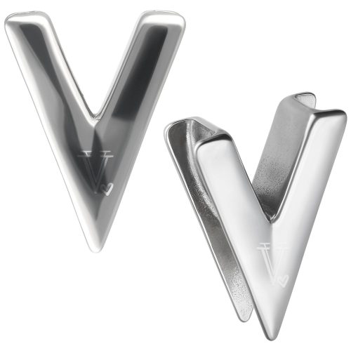 Silberne Verena Venus V Earsaddles auf weißem Hintergrund