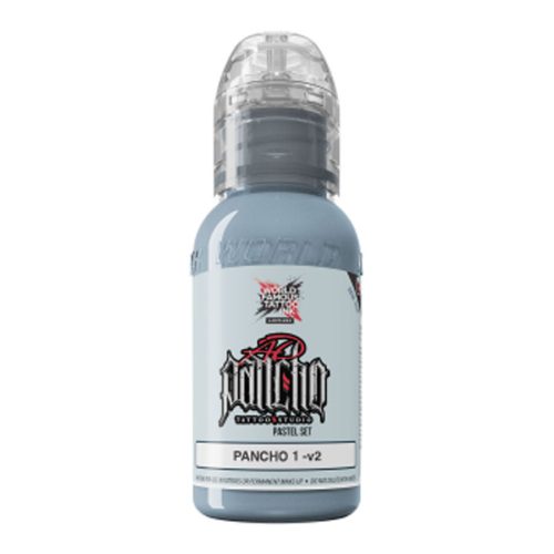 Graue Tattoofarbe in 30ml Flasche vor weißem Hintergrund