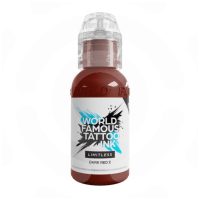 Flasche World Famous Ink Limitless Dark Red 2, 30ml, vor weißem Hintergrund