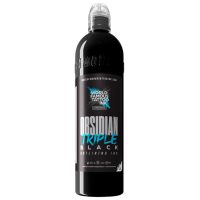 Schwarze Flasche World Famous Ink Limitless Obsidian auf weißem Hintergrund