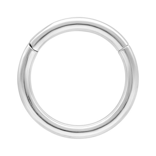 Weißgoldener Hinged Ring mit 1,2 mm Stärke und 14,0 mm Innendurchmesser auf weißem Hintergrund