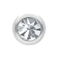 Kristallklare Titan Kugel für Piercings mit 3,0 mm Größe und 1,2 mm Stärke