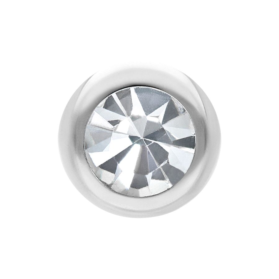 Kristallklare Titan Kugel für Piercings mit 3,0 mm Größe und 1,2 mm Stärke