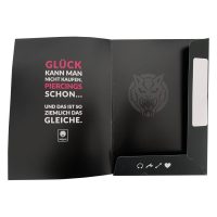 Schwarze DIN A4 Mappe von Wildcat mit Innentaschen und Aufdruck