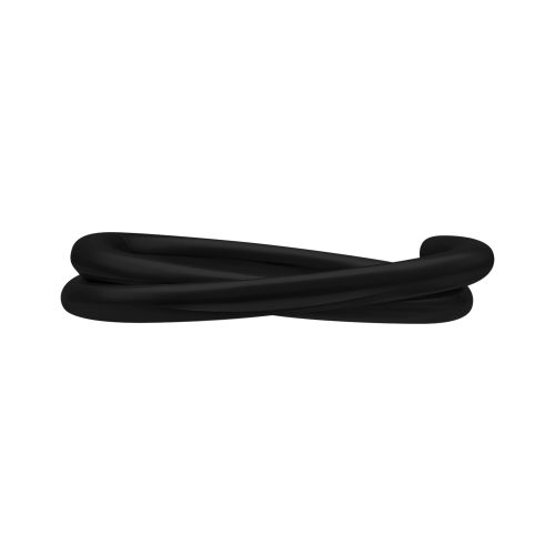 Schwarzer Crossed Clicker Piercing 1,2 mm Stärke, 8 mm Durchmesser