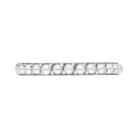 Silberner Pearl Clicker Piercing mit 6.0 mm Innendurchmesser auf weißem Hintergrund