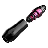 Pink Xion Pen Tattoomaschine aus Aluminium auf weißem Hintergrund