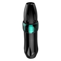 Blaue Xion Pen Tattoomaschine aus Aluminium auf weißem Hintergrund