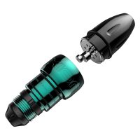 Blauer Xion Pen Seafoam Tattoomaschine, Aluminium, auf weißem Hintergrund