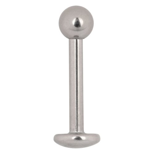 Silberner Titan Labret mit Kugel auf weißem Hintergrund