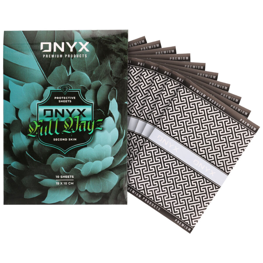 Packung Onyx Tattoo Folie Second Skin mit 10 Blättern und geometrischem Muster